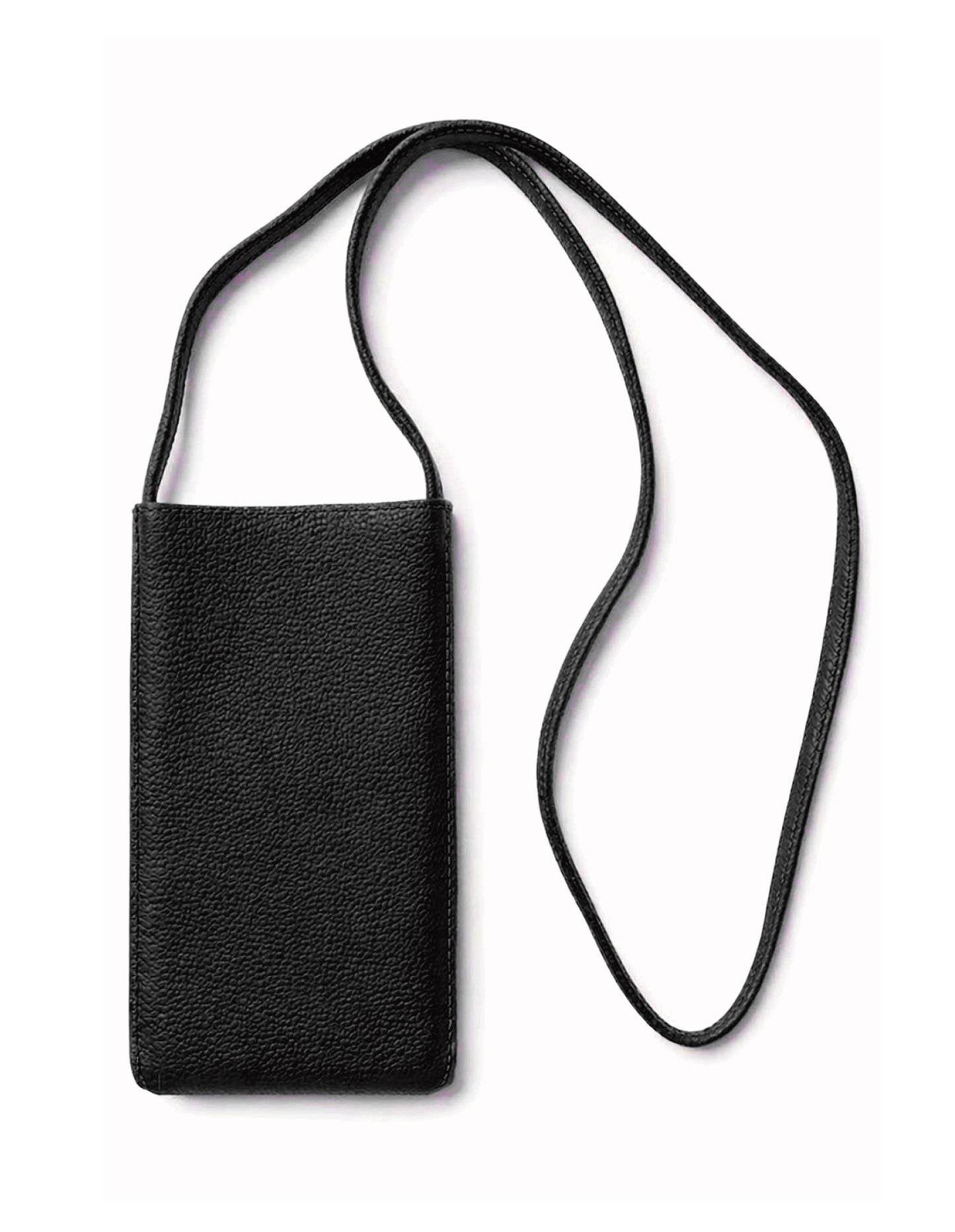 A&G 【受注】BLACK LEATHER MOBILE POUCH CROSS45