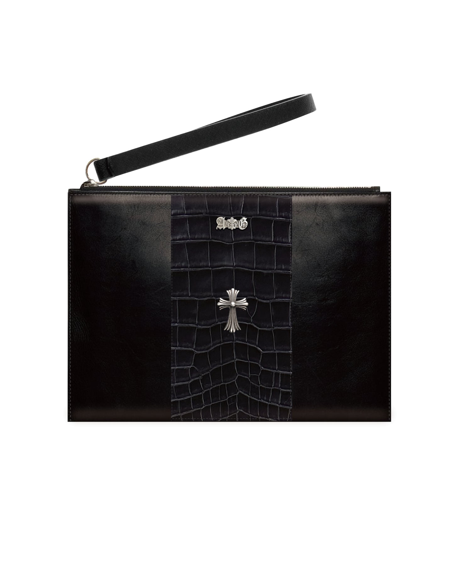 【セット販売】【受注予約限定3個】A&G15th CROCODILE & COW CLUTCH BAG+FDL45orCROSS45 & MINI WALLET SET