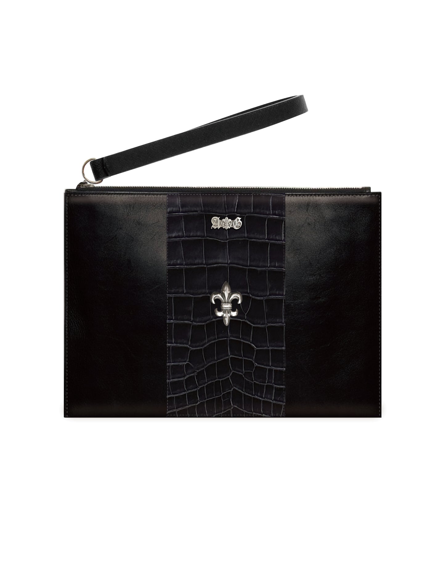 【セット販売】【受注予約限定3個】A&G15th CROCODILE & COW CLUTCH BAG+FDL45orCROSS45 & MINI WALLET SET
