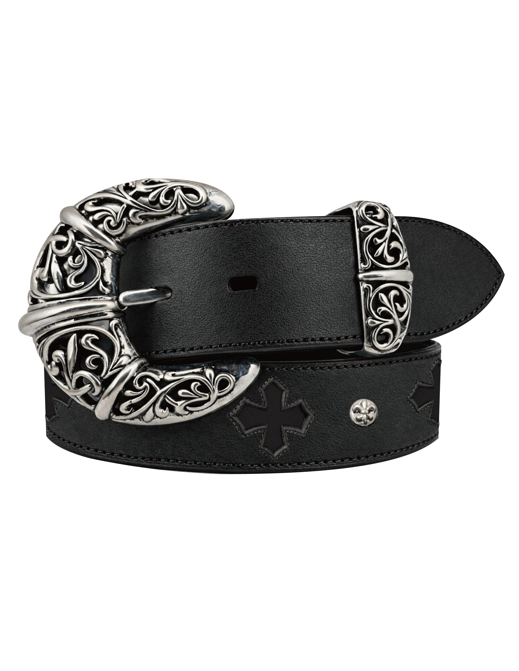 A&G 【受注】CROSS LEATHER BELT SILVER STUDS – AGTOKYO