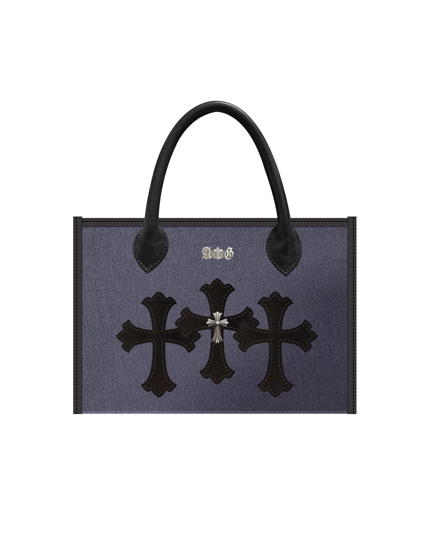 A&G【受注】Indigo DENIM SQUARE TOTE BAG(M)