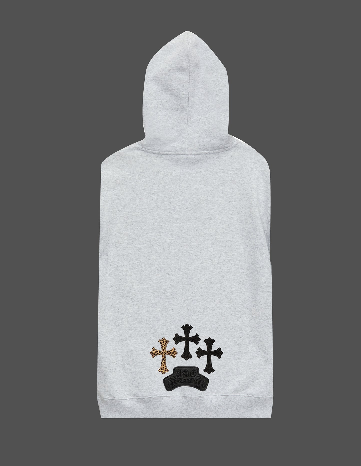 A&G【受注】NO SLEEVE HOODIE GRAY/CROSS
