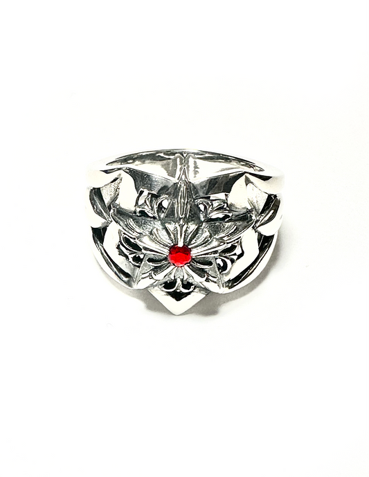 A&G DOUBLE STAR RING 2/RUBY【3営業日発送】