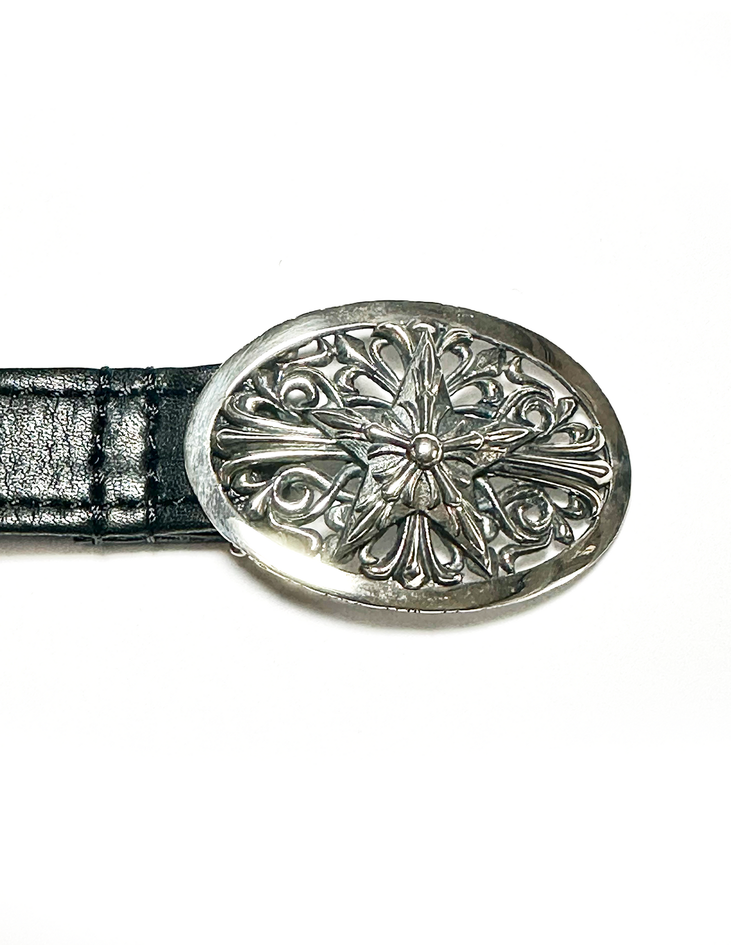 A&G SILVER MINI BUCKLE LEATHER BRACELET【3営業日発送】