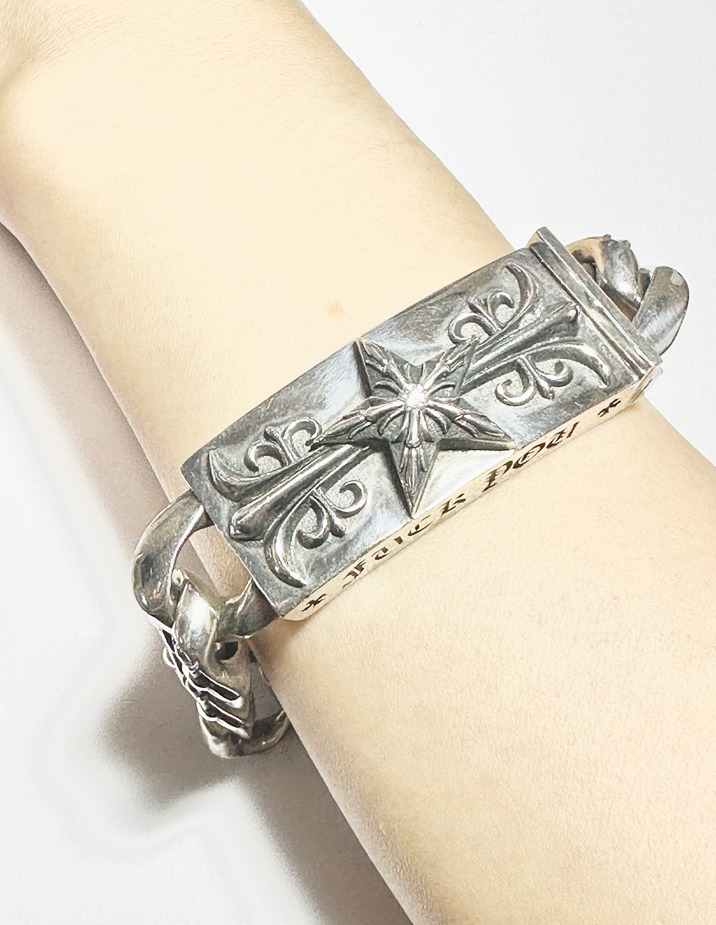 STAR FLORAL ID BRACELET/DIAMOND【3営業日発送】