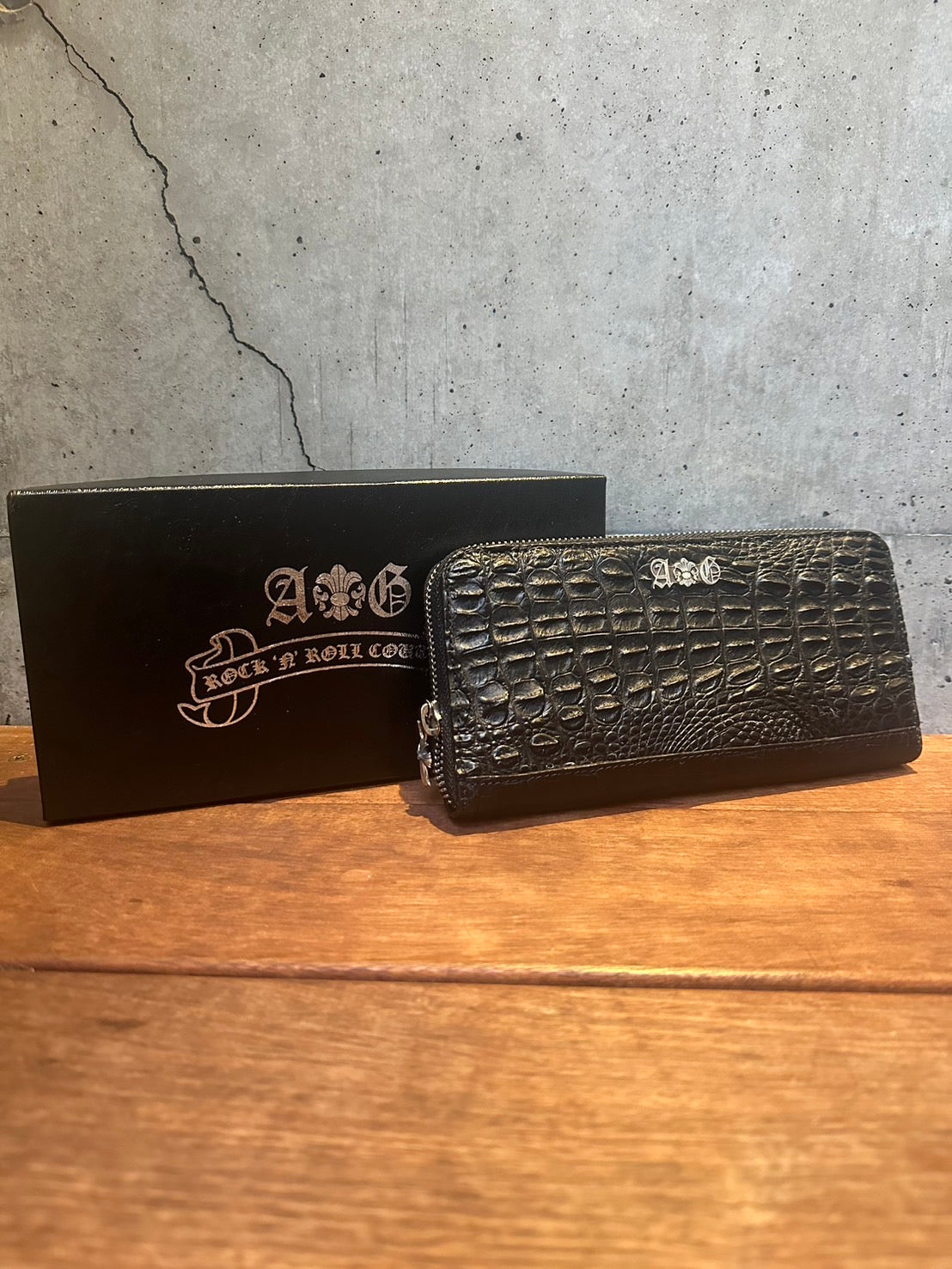 【3営業日発送】CROCODILE SILVER CROSS LONG WALLET