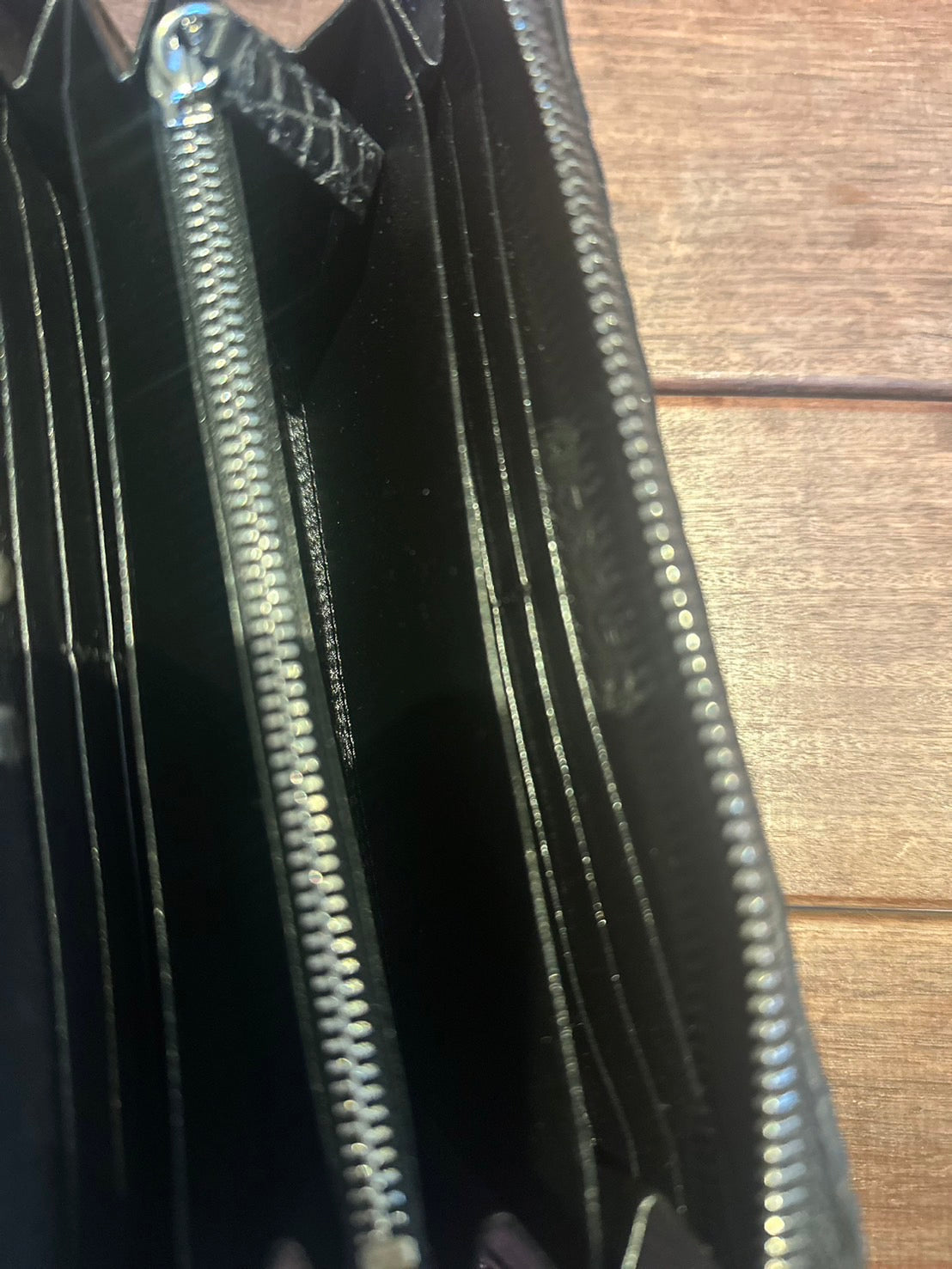 【3営業日発送】CROCODILE SILVER CROSS LONG WALLET