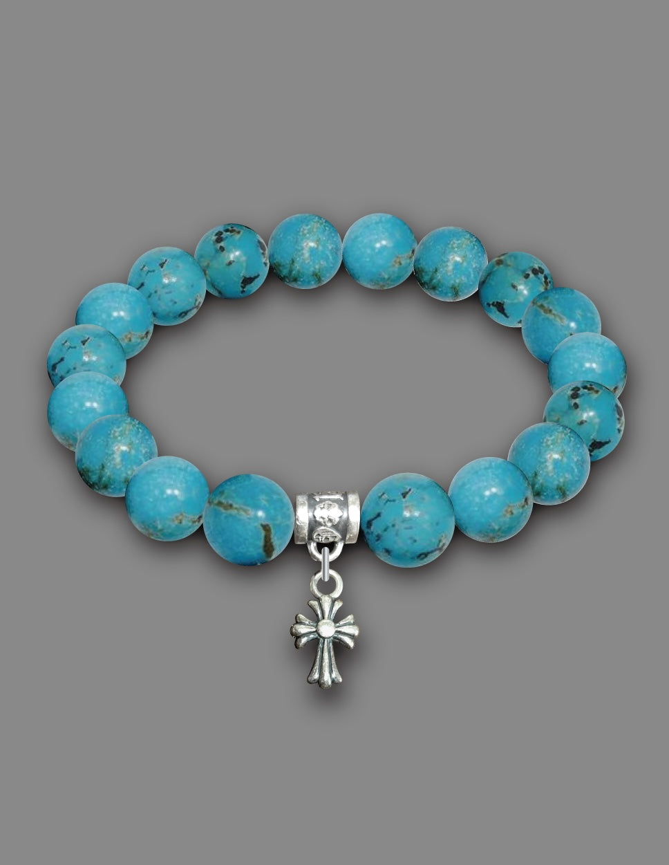 【A&G】STONE+SILVER925 BRACELET/CROSS