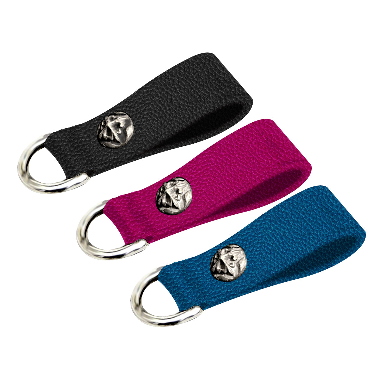 COLOR LEATHER KEY RING
