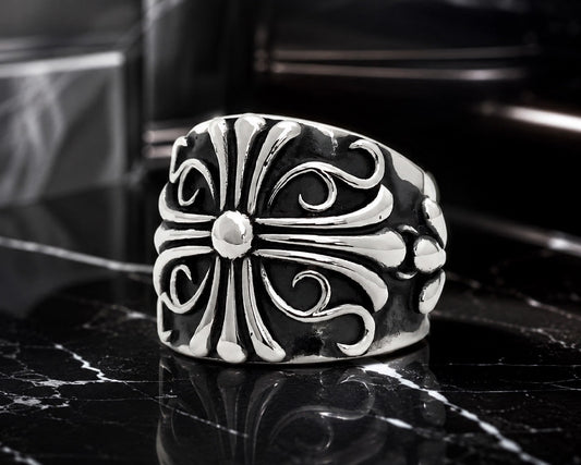 A&G【受注】FLORAL CROSS RING