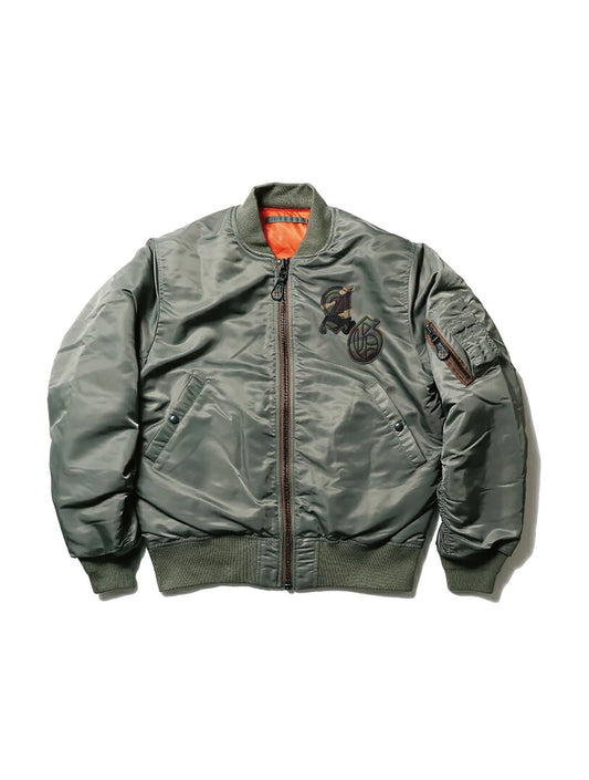 A&G【受注・限定各サイズ3着】MA1 LEATHER PATCH CUSTOM/CROSS/SAGE