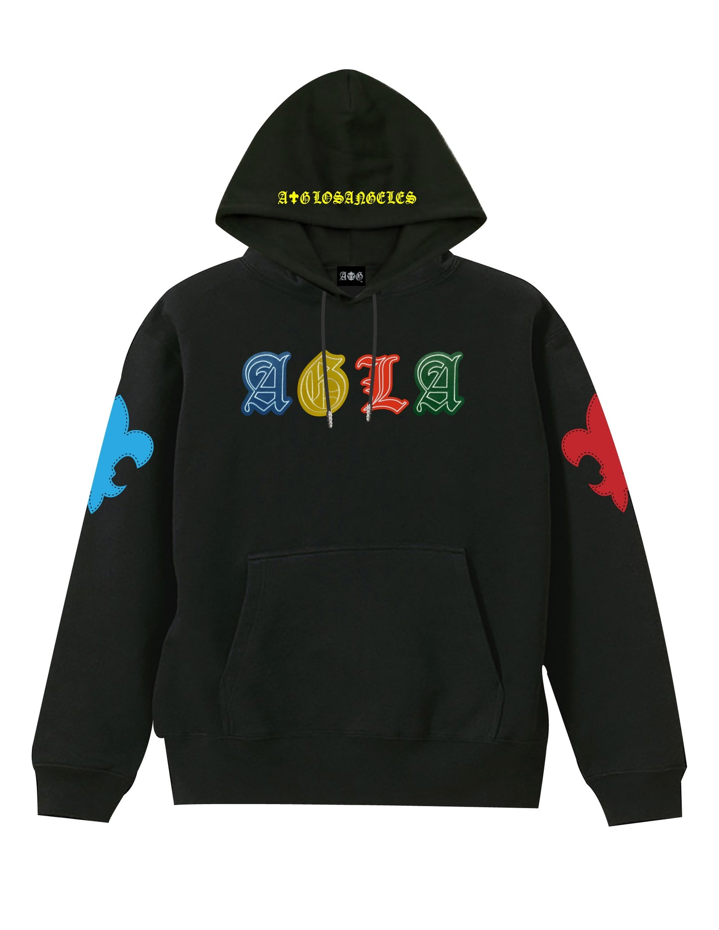 A&G【受注】15oz LEATHER MULUTI COLOR  PATCH  Hoodie