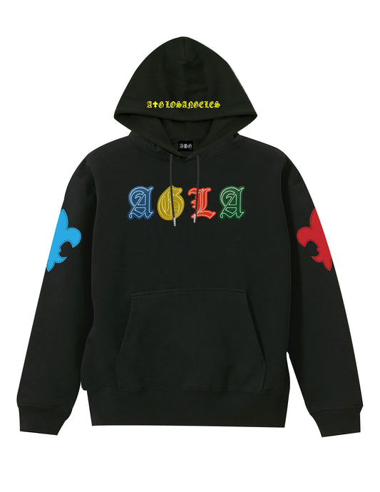 A&G【受注】15oz LEATHER MULUTI COLOR  PATCH  Hoodie