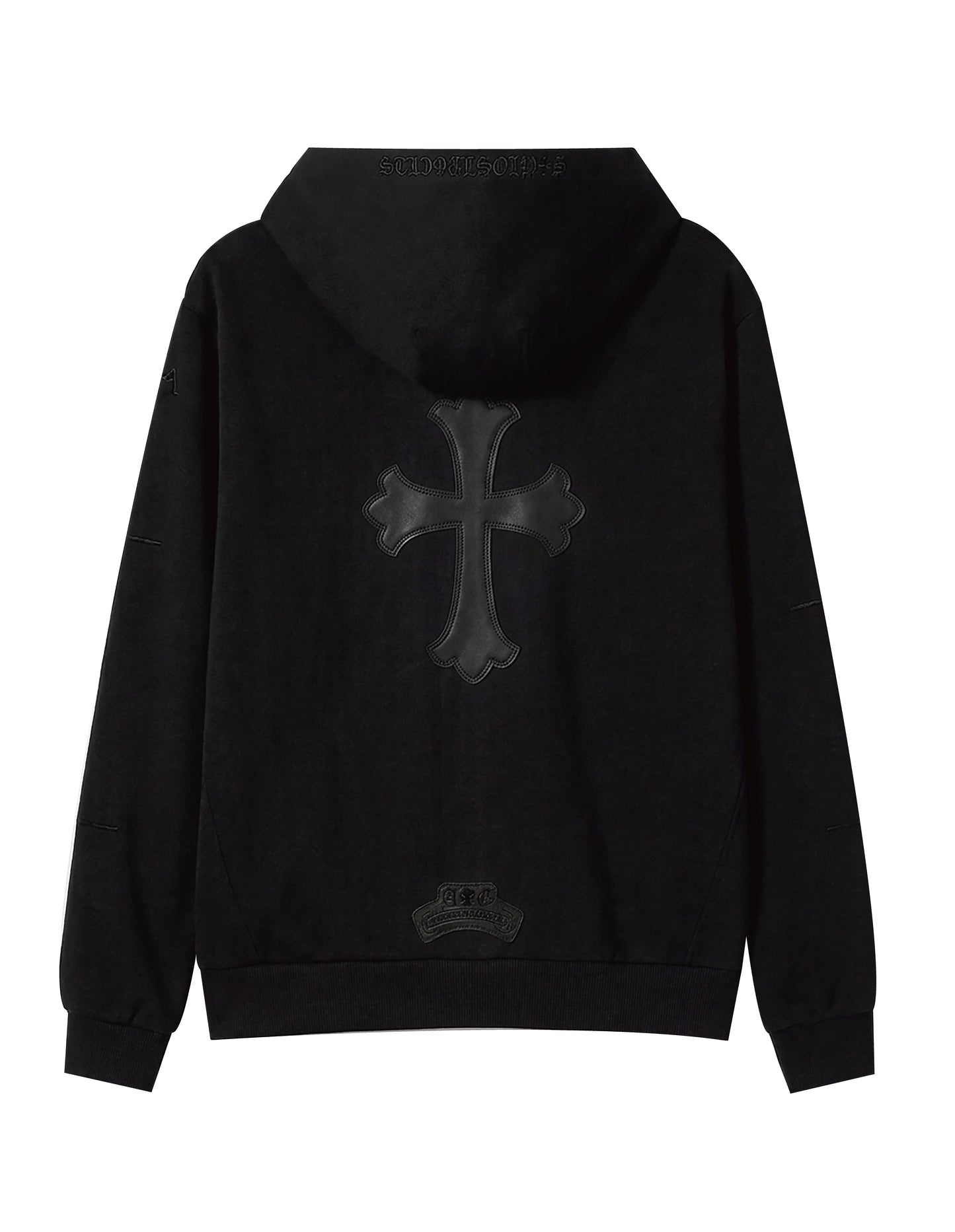 A&G【受注】SS SILK COTTON BLEND HOODIE BLACK/CROSS(LIMITD)
