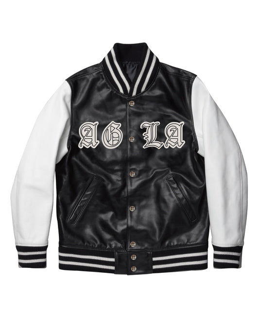 A&G【受注】 LEATHER COLORD STADIUM JACKET