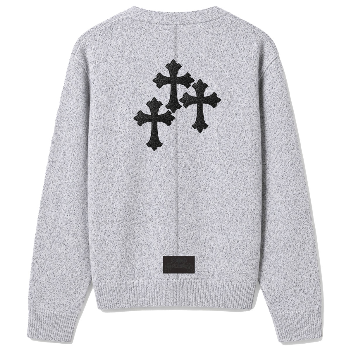 A&G【受注】SILK&WOOL CARDIGAN CROSS/GRAY