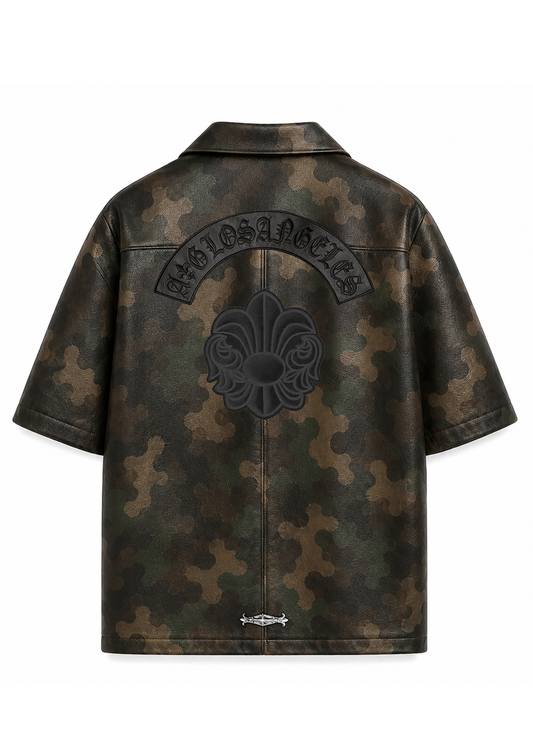 A&G【受注】CAMO LEATHER SHORT SLEEVE/FDL