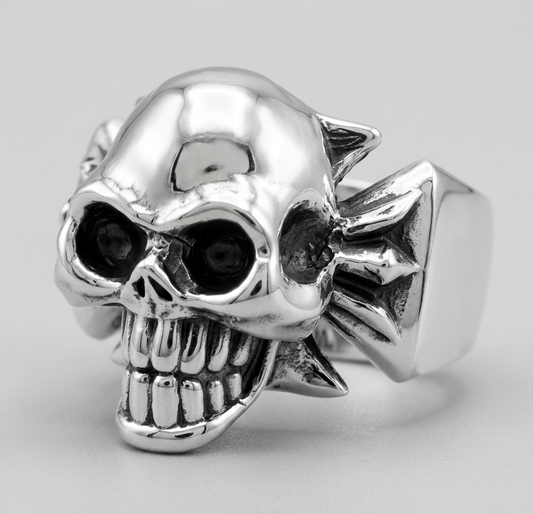 A&G【受注】CROSS SKULL RING