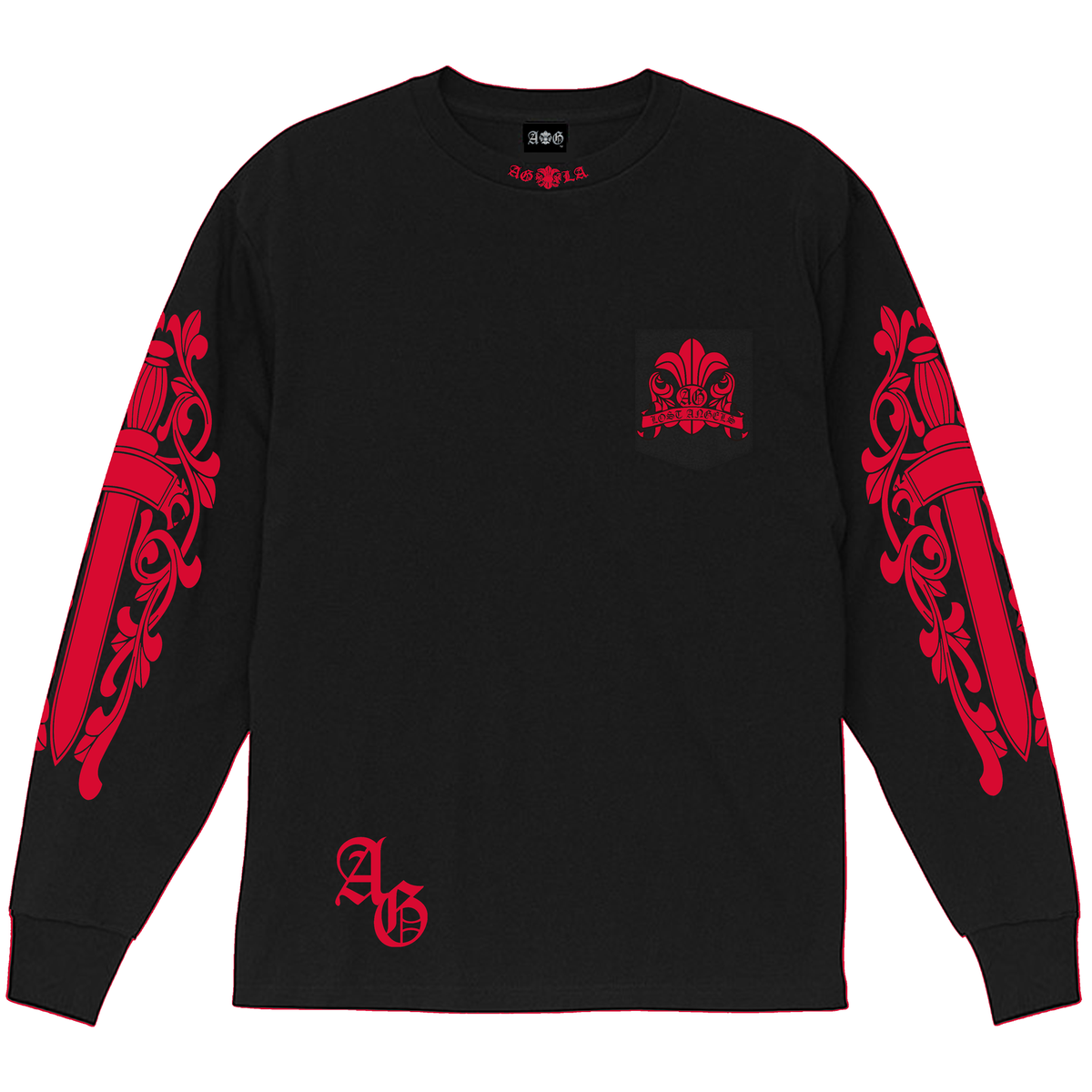 A&G【受注】DAGGER POCKET LONG SLEEVE TEE/RE