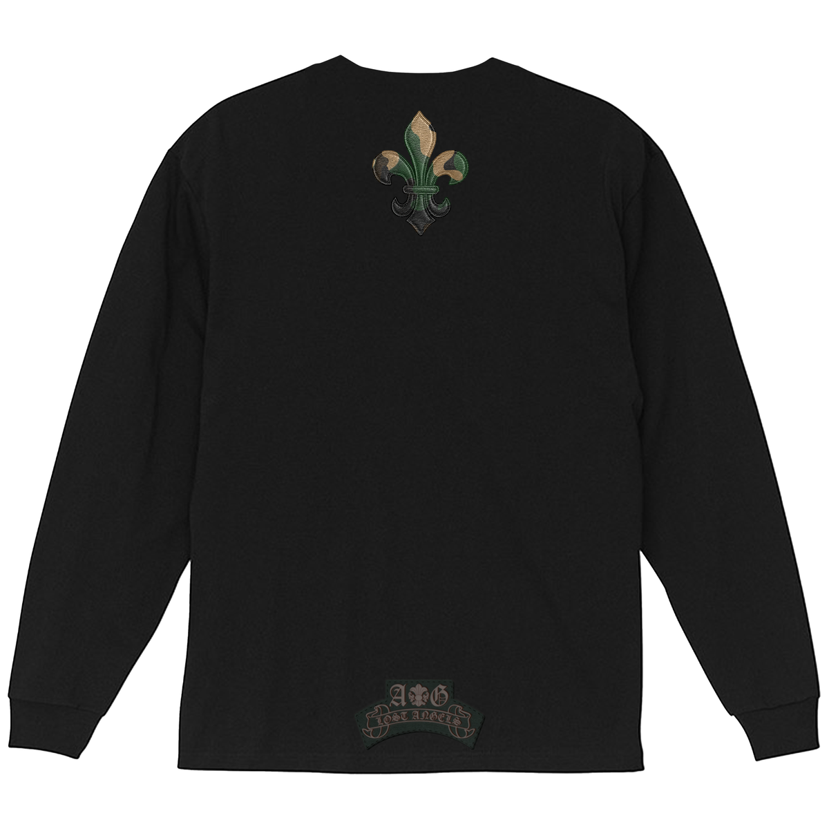 A&G【受注】LEATHER PATCH LONG SLEEVE TEE/FDL/CAMO