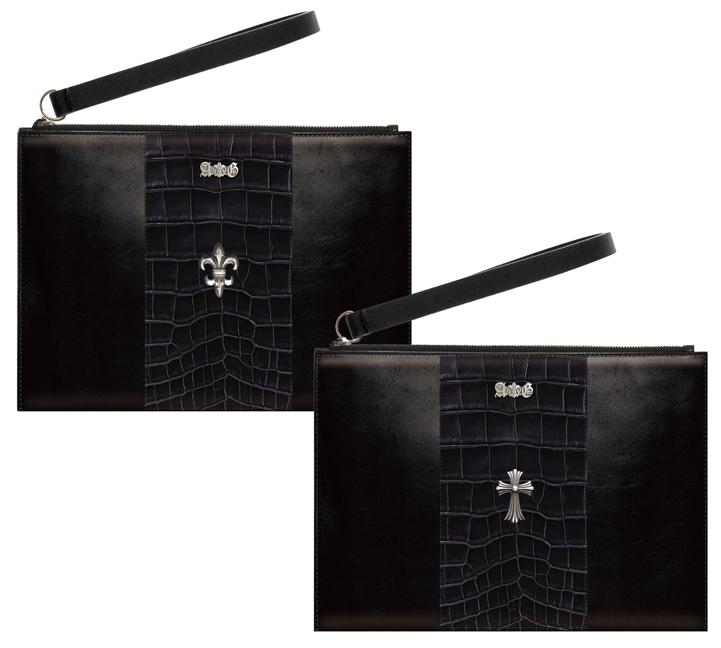 CROCODILE&COW CLUTCH BAG+FDL45orCROSS45