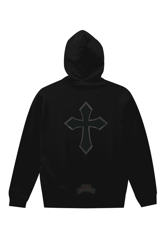 A&G【受注】15oz A&G LETHER CROS SILVER925ZIP UP Hoodie