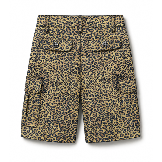 A&G【受注】SUEDE LEATHER SHORTS/LEOPARDE