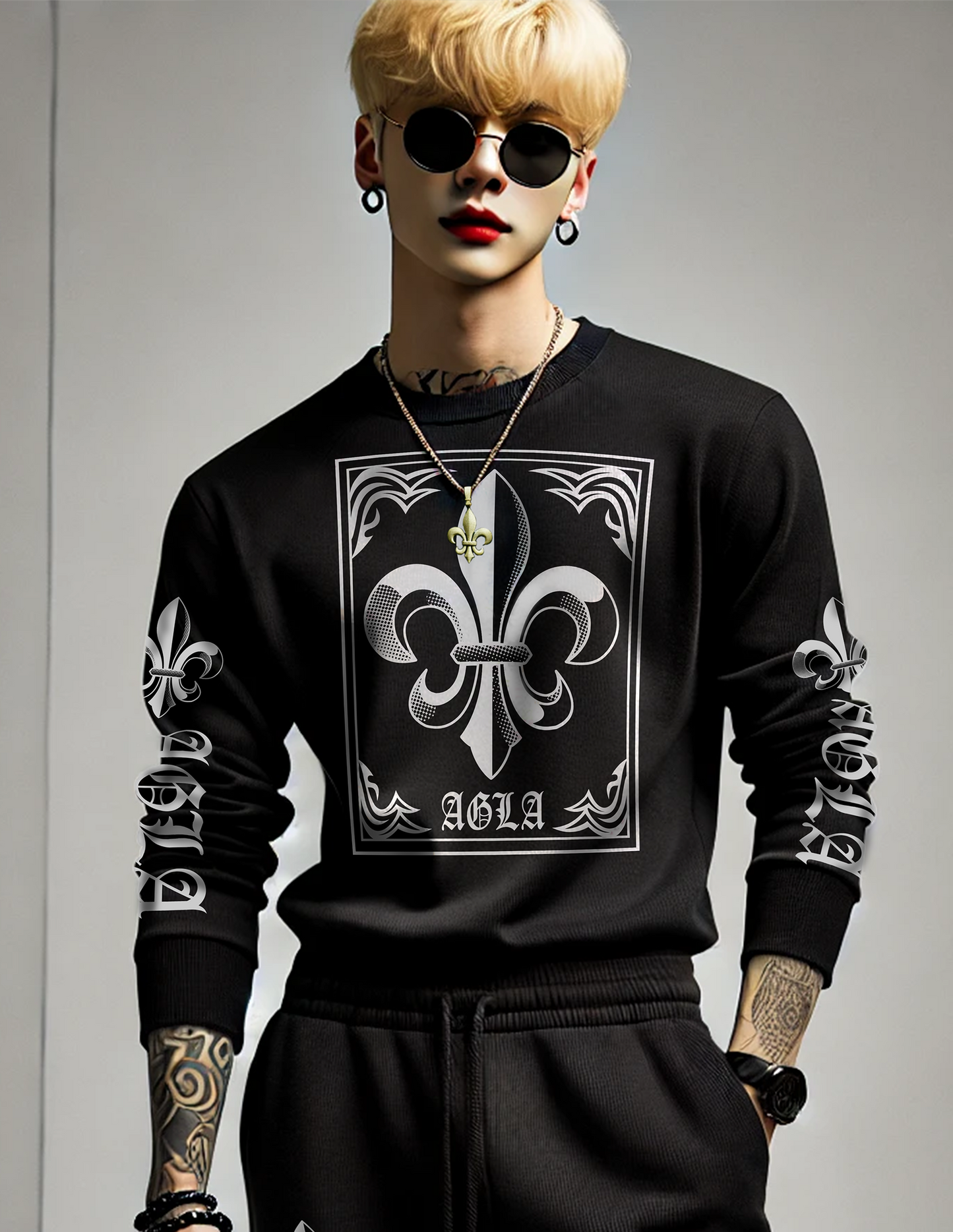 A&G FDL SILVER LONG SLEEVE TEE【3営業日発送】
