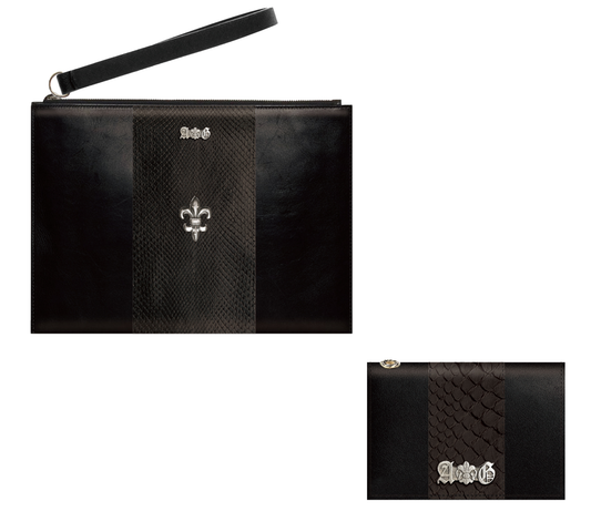 【セット販売】【受注】A&G15th PYTHON CLUTCH BAG+FDL45orCROSS45 & MINI WALLET SET