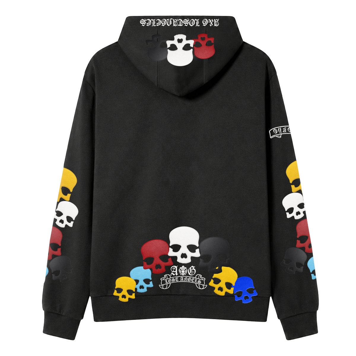 A&G【受注限定3着】SILK&COTTON HOODIE/CRAZY SKULL