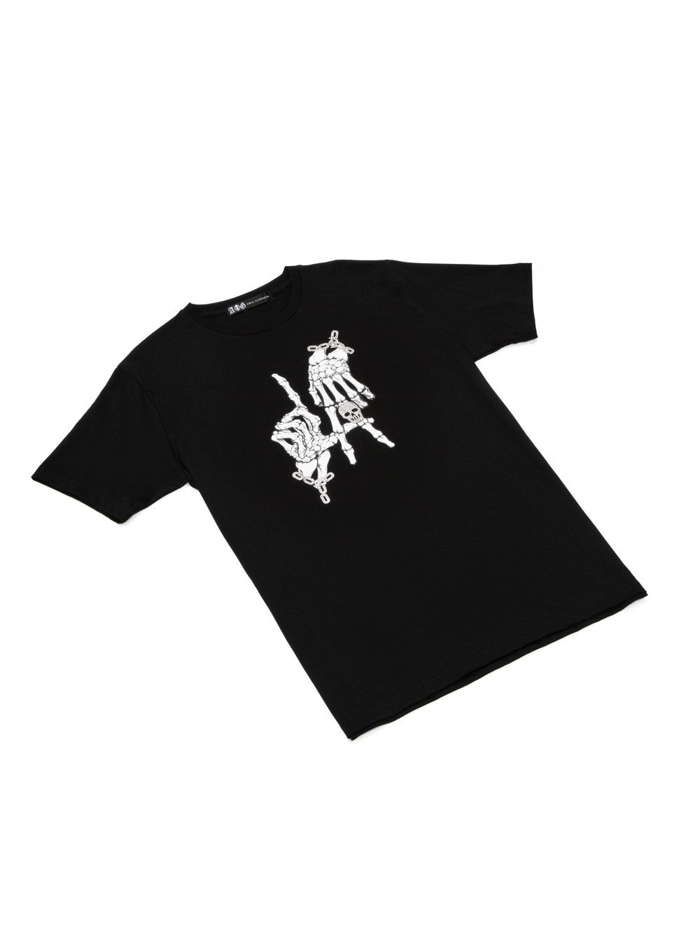 LA HAND SIGN FULL CRYSTAL TEE/BLACK【３営業日発送】