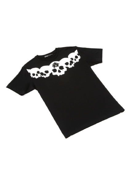 ANARCHY 7 SKULL FULL CRYSTAL TEE/BLACK [Ships in 3 business days]