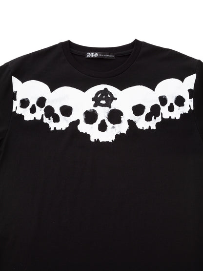 ANARCHY 7 SKULL FULL CRYSTAL TEE/BLACK [Ships in 3 business days]