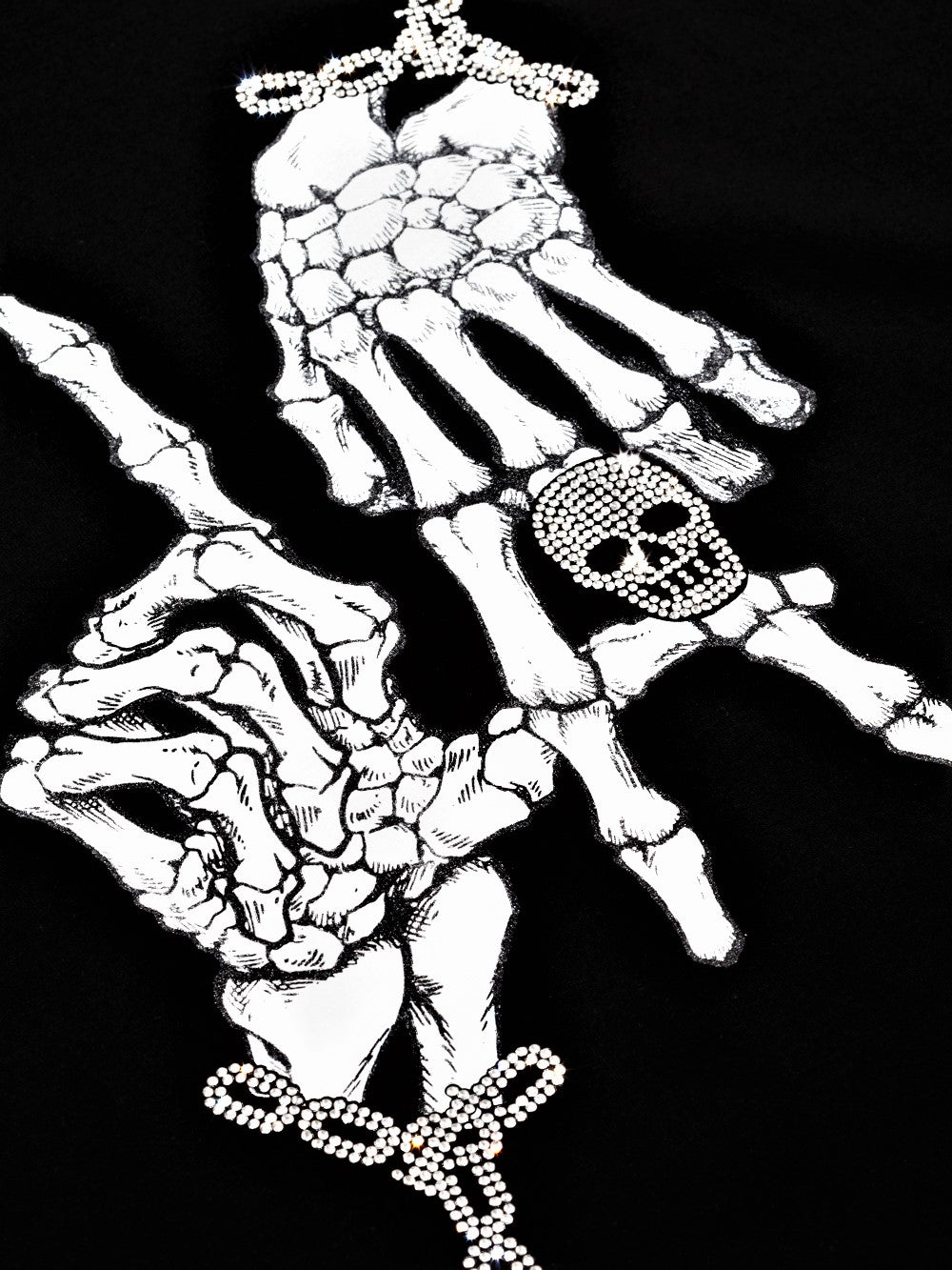 LA HAND SIGN FULL CRYSTAL TEE/BLACK [Ships in 3 business days]