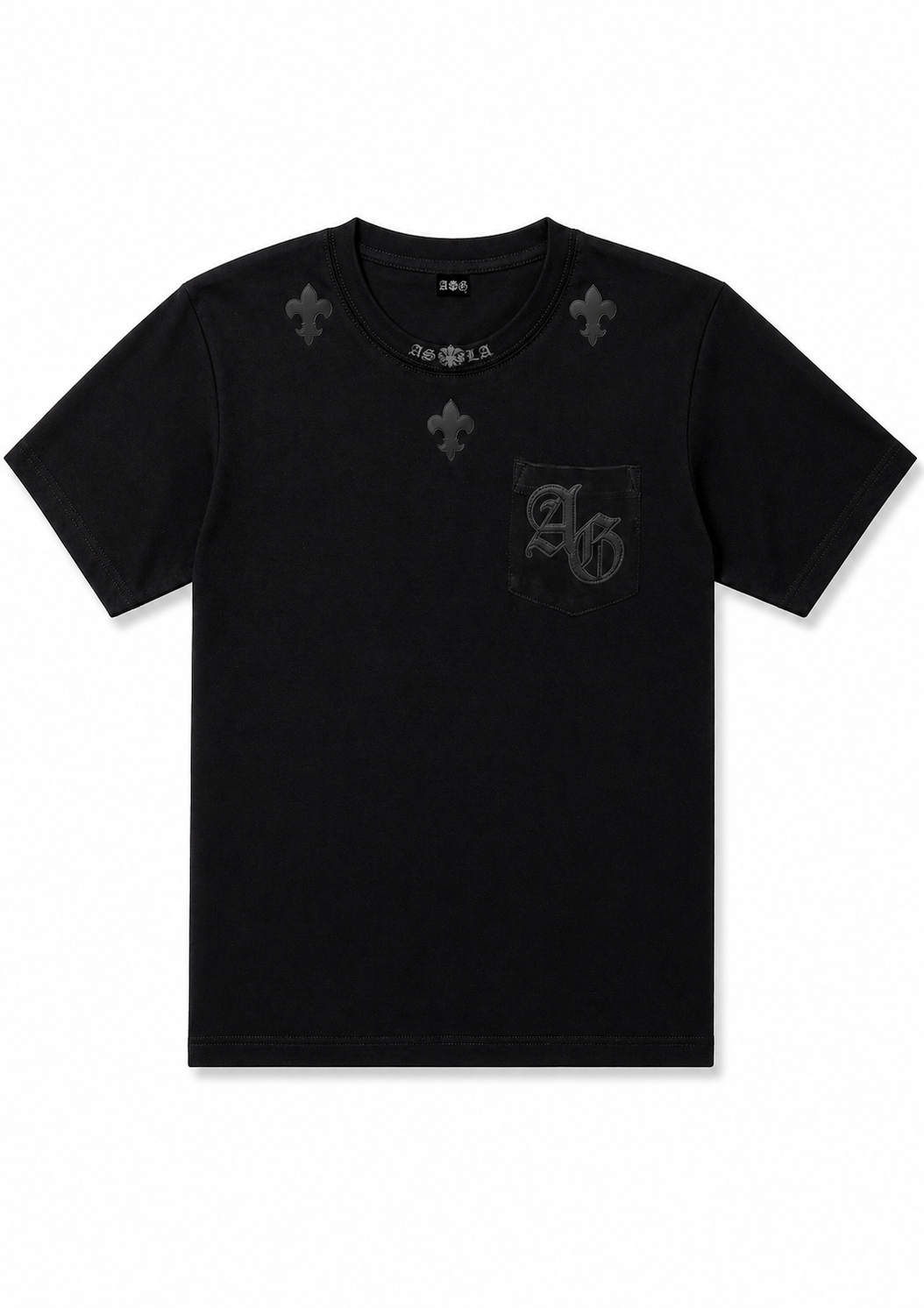 A&G【受注】LEATHER PATCH FDL TEE/BK