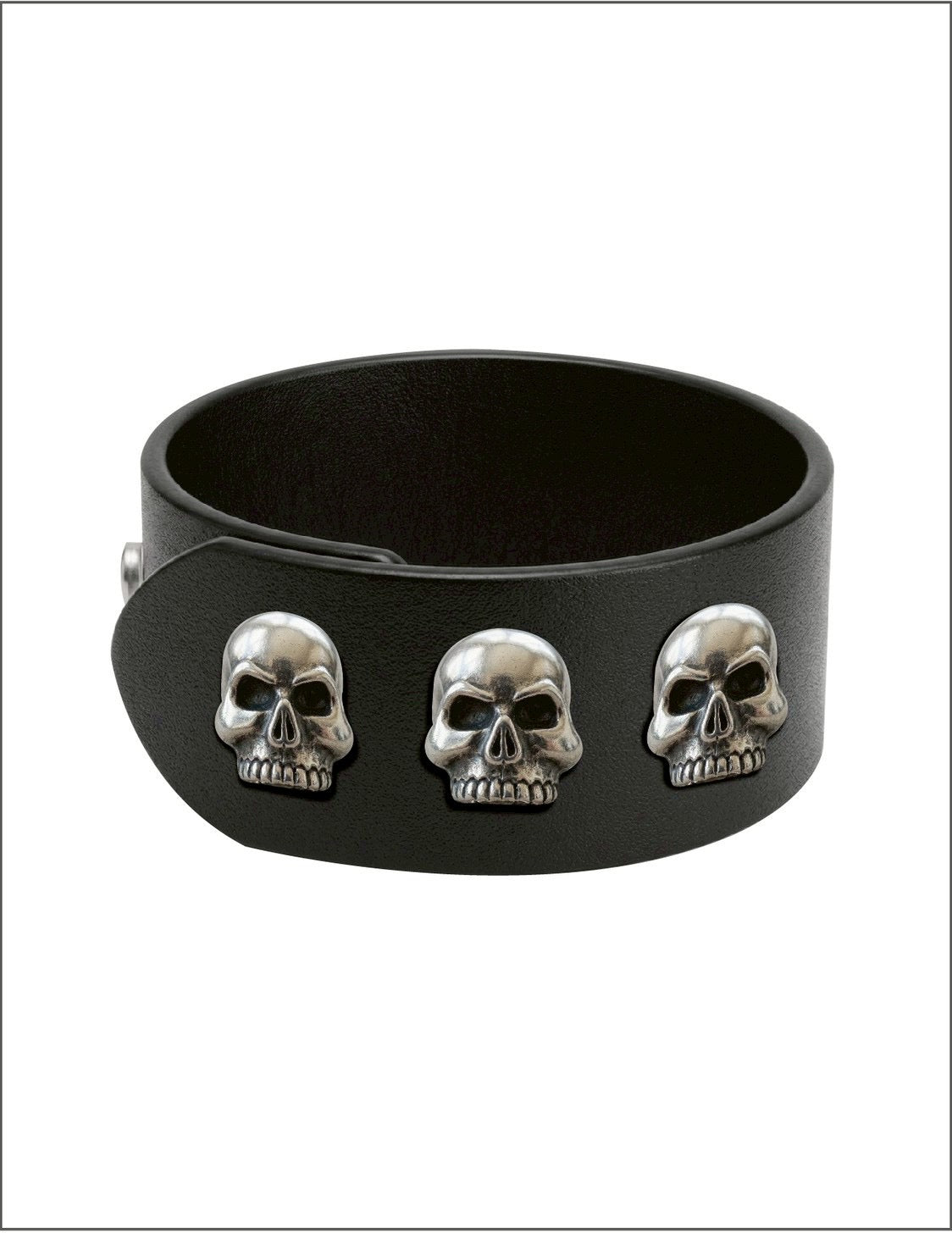 A&G【受注】LEATHER BRACELET /3SKULL