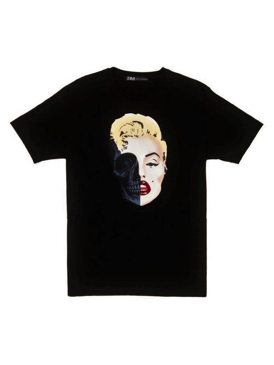 MARILYN SKULL FULL CRYSTAL TEE /BLACK【３営業日発送】