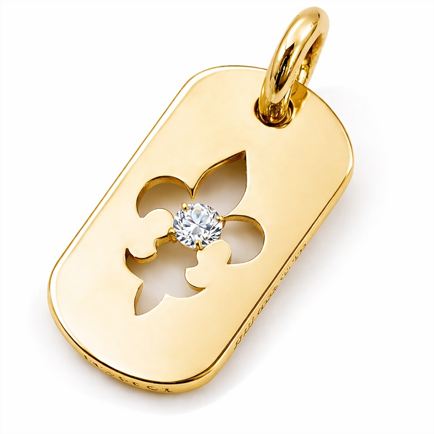 A&G【時価・受注】 18k CUT OUT FDL  MINI DOGTAG/DIAMOND
