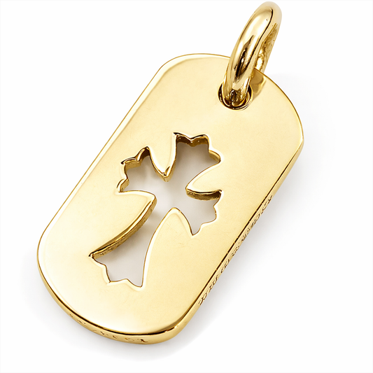 A&G【時価・受注】 18k CUT OUT CROSS  MINI DOGTAG