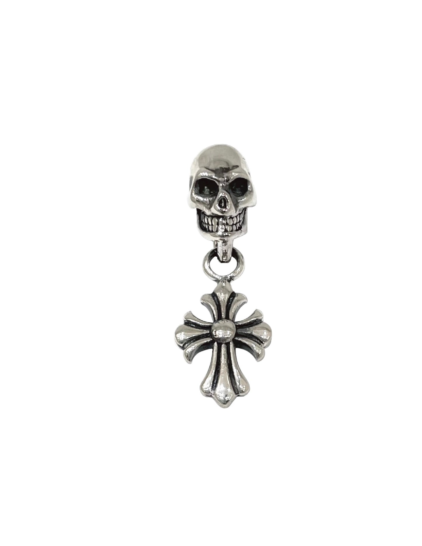 【xmas対象商品30%オフ】SKULL CROSS Dangle PIERCE