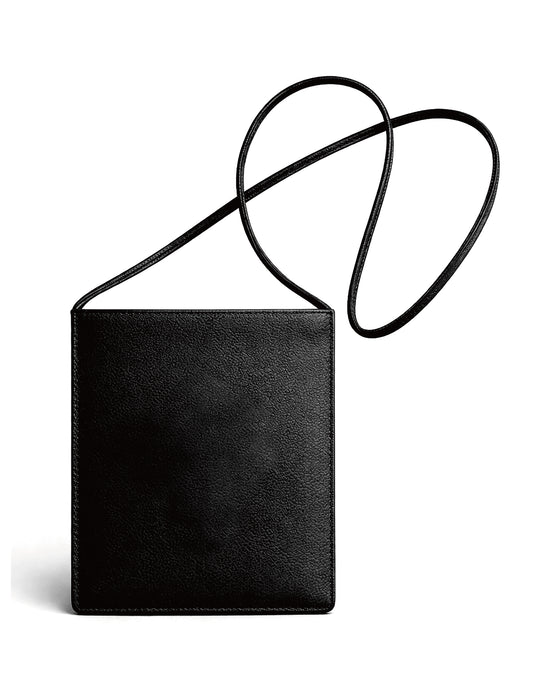 A&G【受注】BLACK LEATHER SHOULDER MINI BAG CROSS45