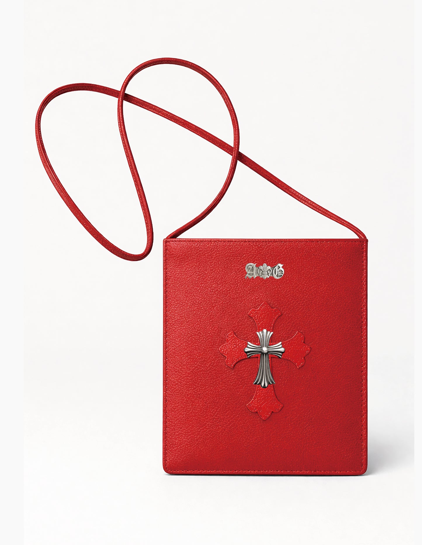 A&G【受注】RED LEATHER SHOULDER MINI BAG CROSS45