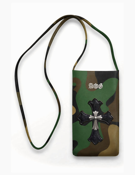 A&G 【受注】WOODLAND LEATHER MOBILE POUCH CROSS45