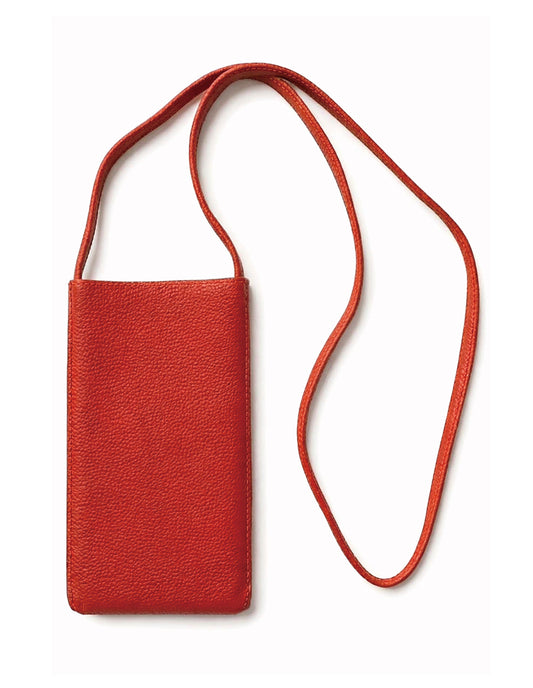 A&G 【受注】RED LEATHER MOBILE POUCH FDL45