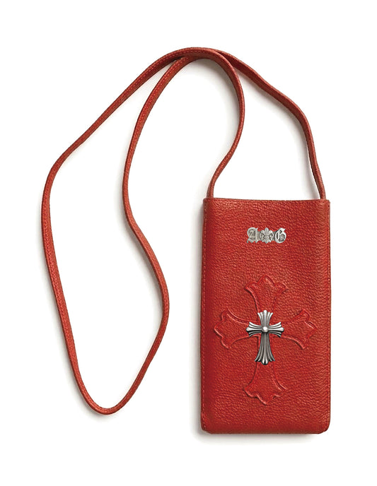 A&G 【受注】RED LEATHER MOBILE POUCH CROSS45