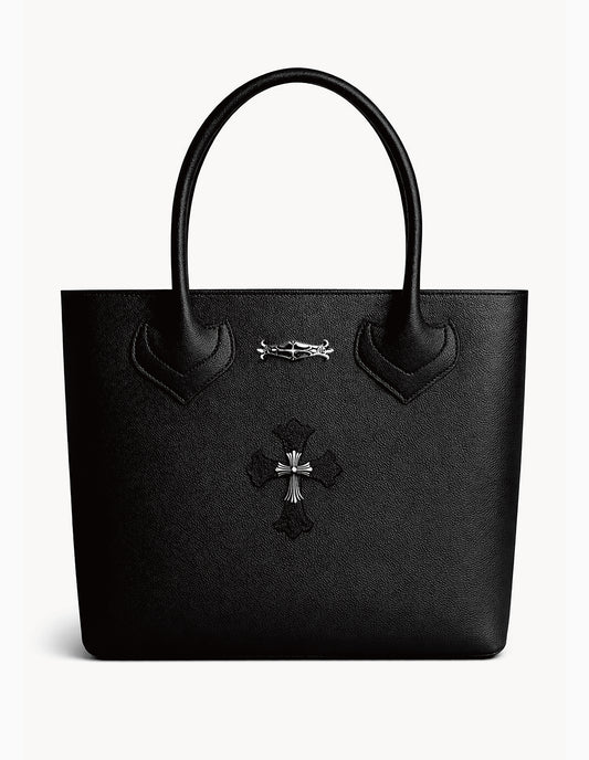 A&G【受注】BLACK Leather tote bag CROSS45