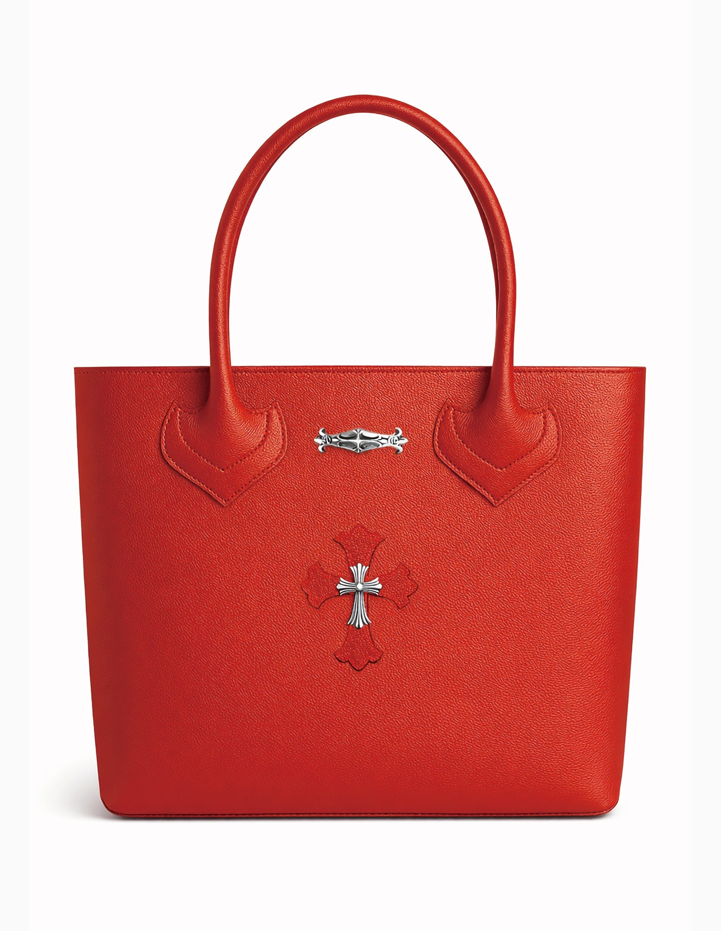 A&G【受注】RED Leather tote bag CROSS45