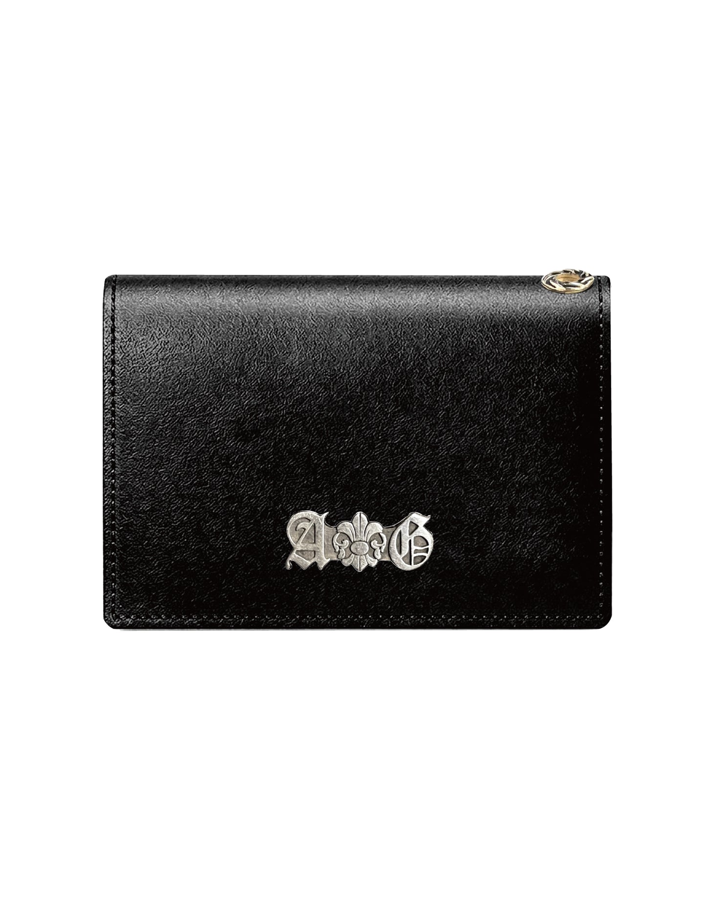 A&G【受注】BLACK LEATHER MINI WALLET CROSS30