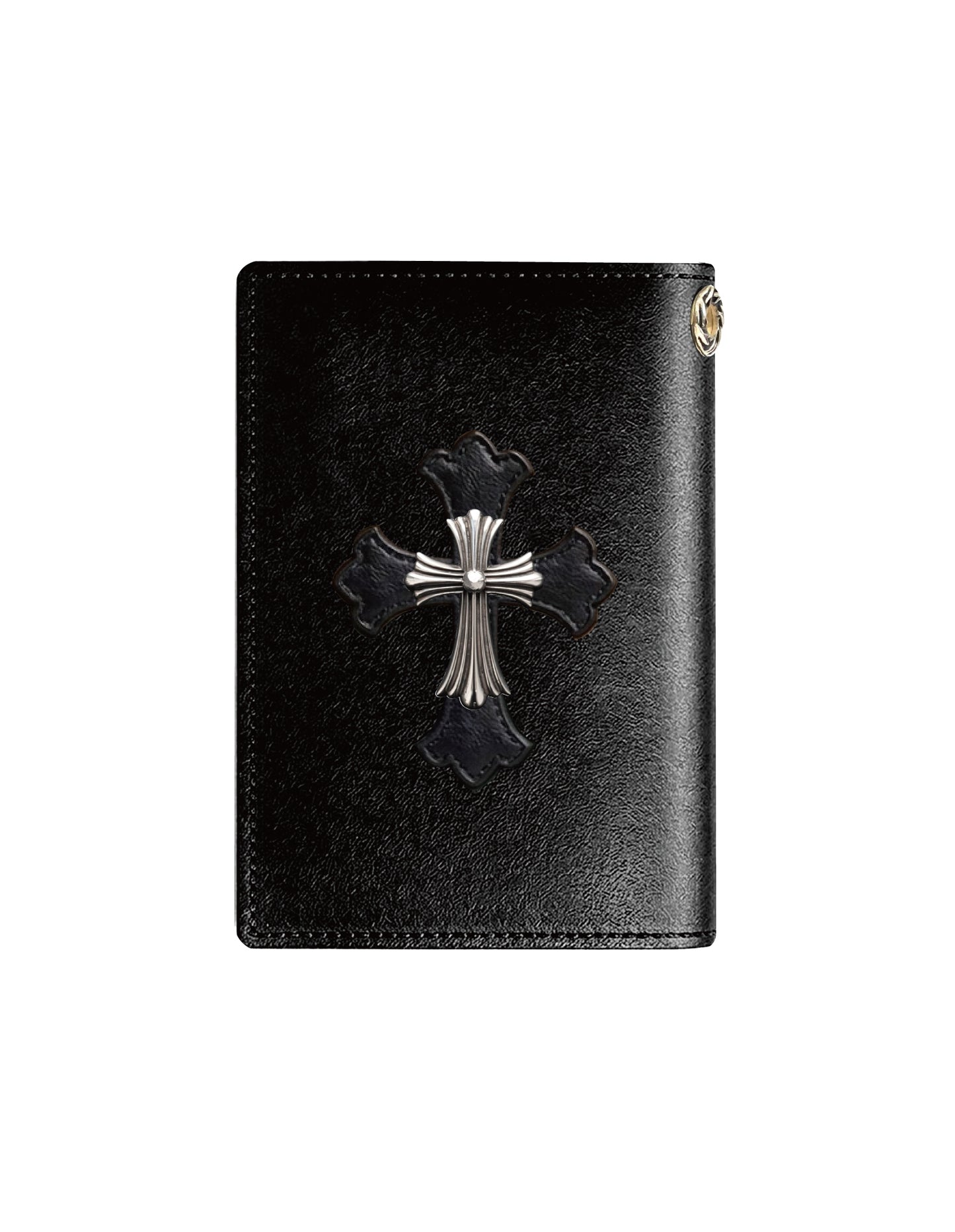 A&G【受注】BLACK LEATHER MINI WALLET CROSS30