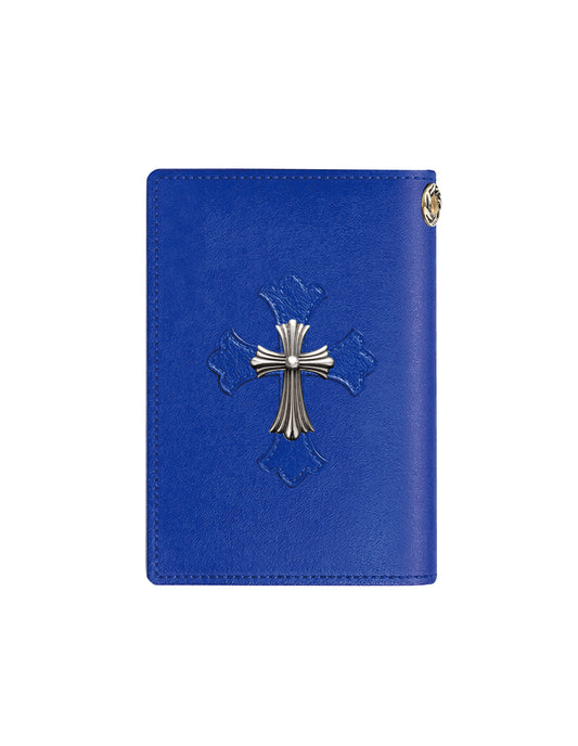 A&G【受注】BLUE LEATHER MINI WALLET CROSS30